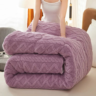 Couverture Lestée Ultra Chaude Epaisse Mauve